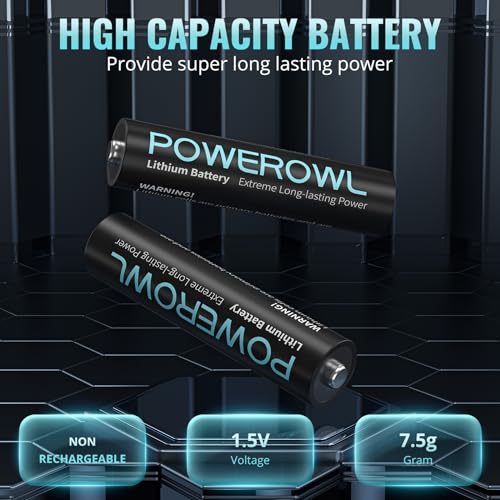 Piles AAA au Lithium Haute Capacité Longue Durée pour Appareils High-Tech 8 Pièces Non Rechargeables