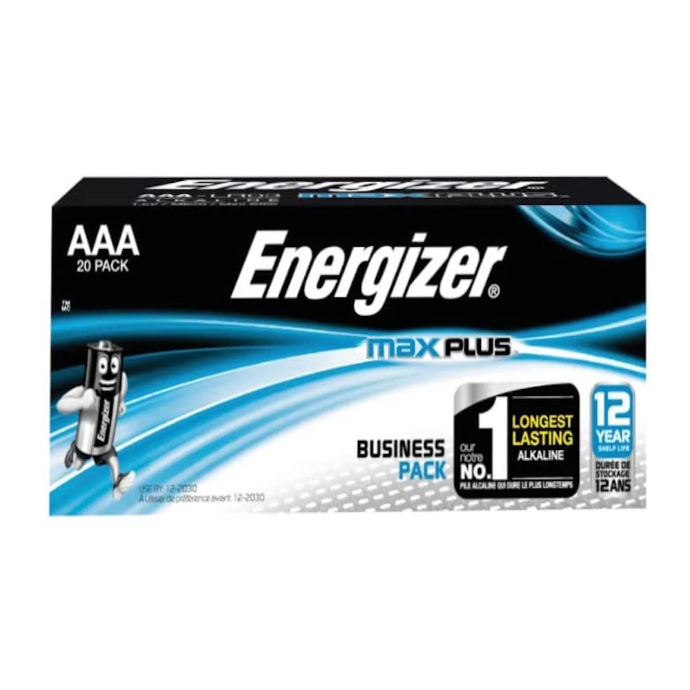 Energizer Piles AAA Max Plus Lot de 20 avec Étiquette Écologique The Nordic Swan E301322900
