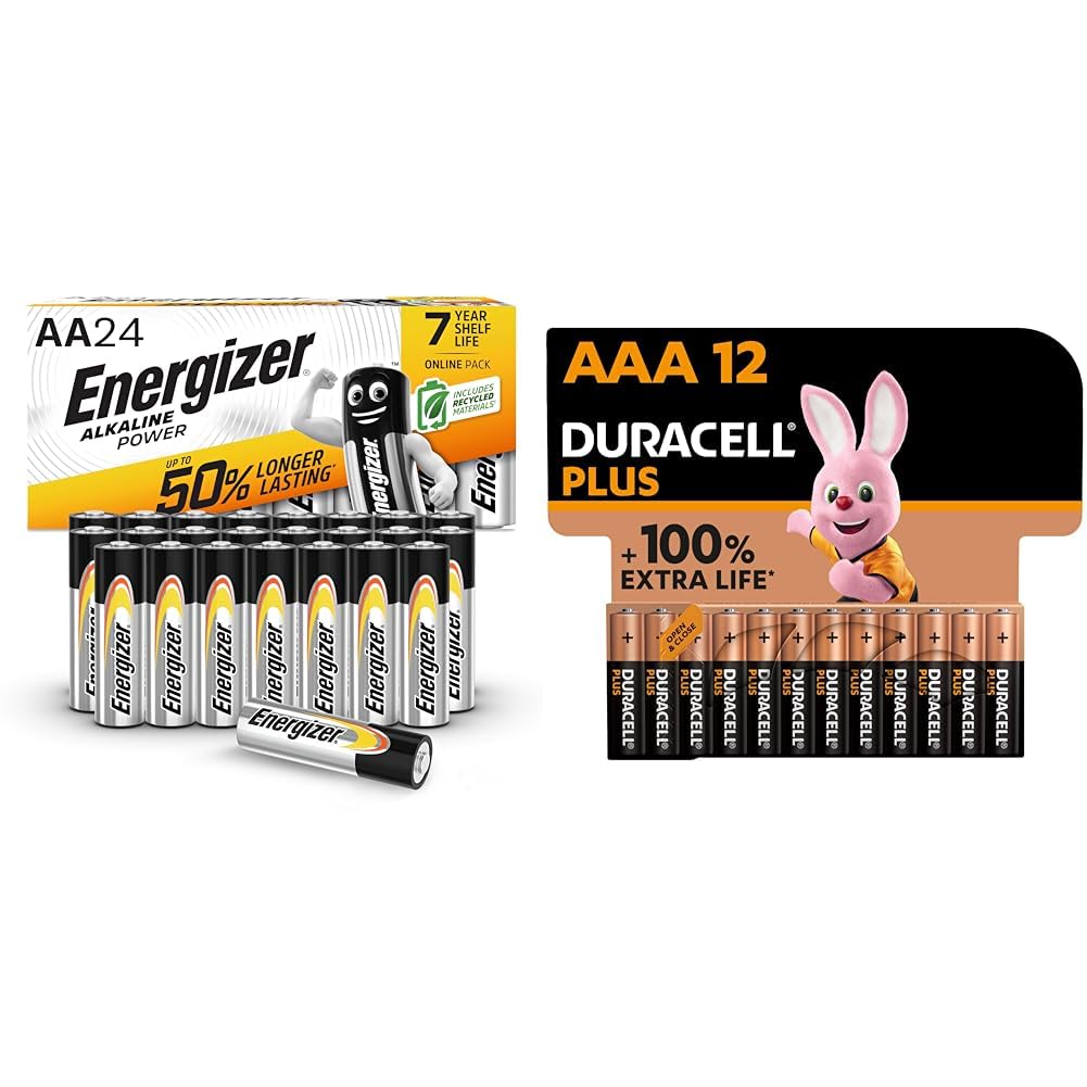 Duracell Piles alcalines AA AAA - 10 ans de conservation - Emballage 0% plastique - LR03 MN2400