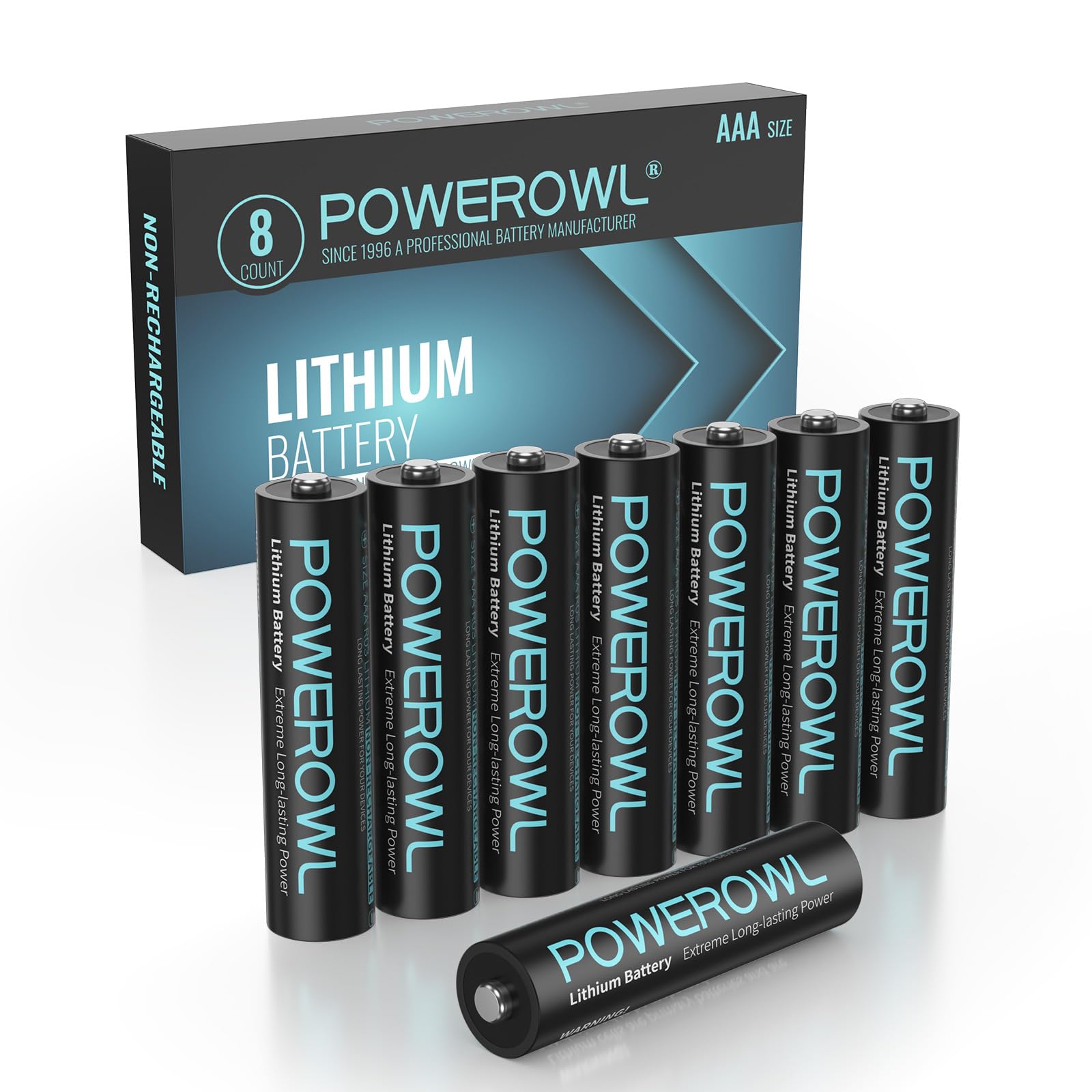 Piles AAA au Lithium Haute Capacité Longue Durée pour Appareils High-Tech 8 Pièces Non Rechargeables