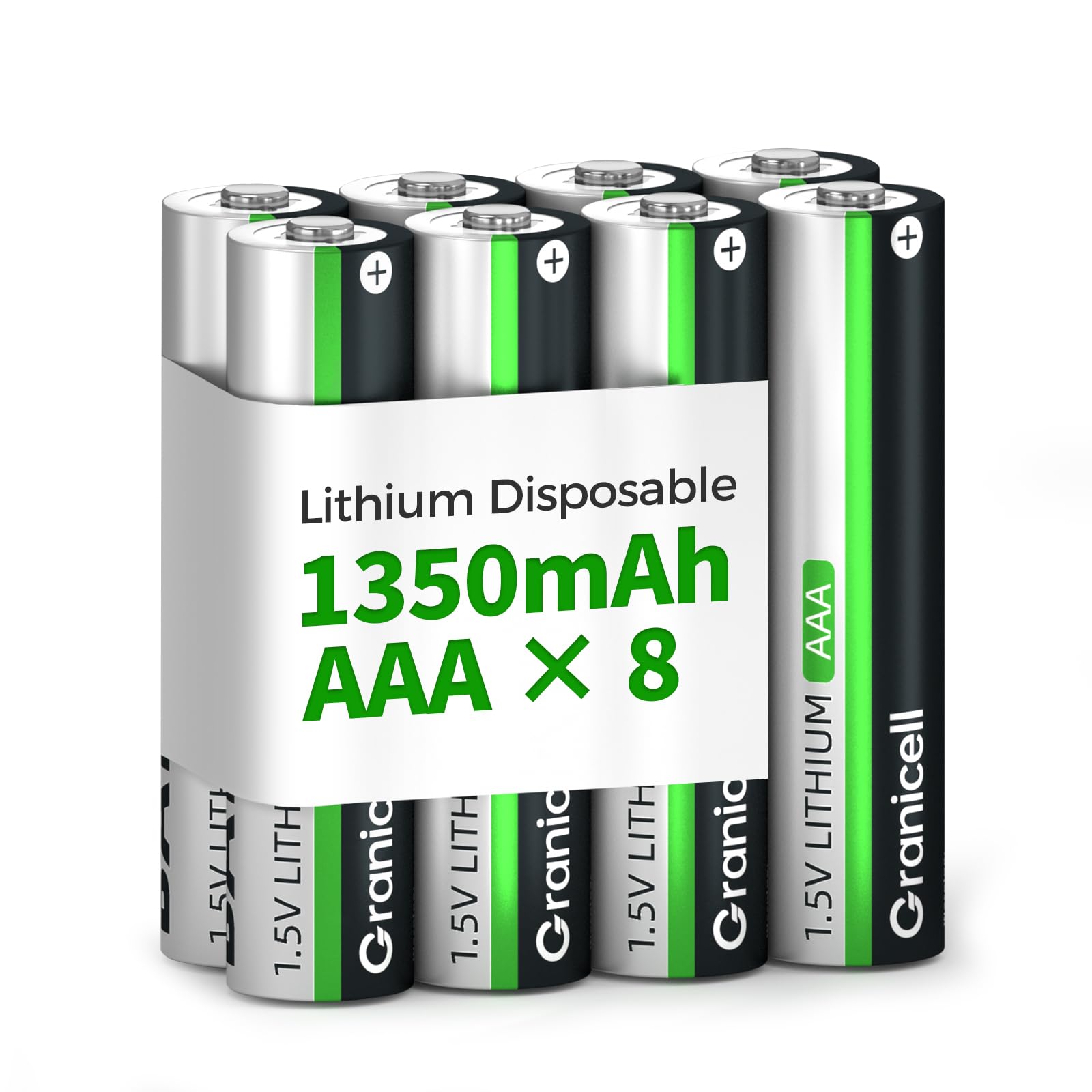 Granicell Lot de 8 Piles AAA Lithium Longue Durée pour Appareils Photo et Caméras - Haute Performance et Sécurisées
