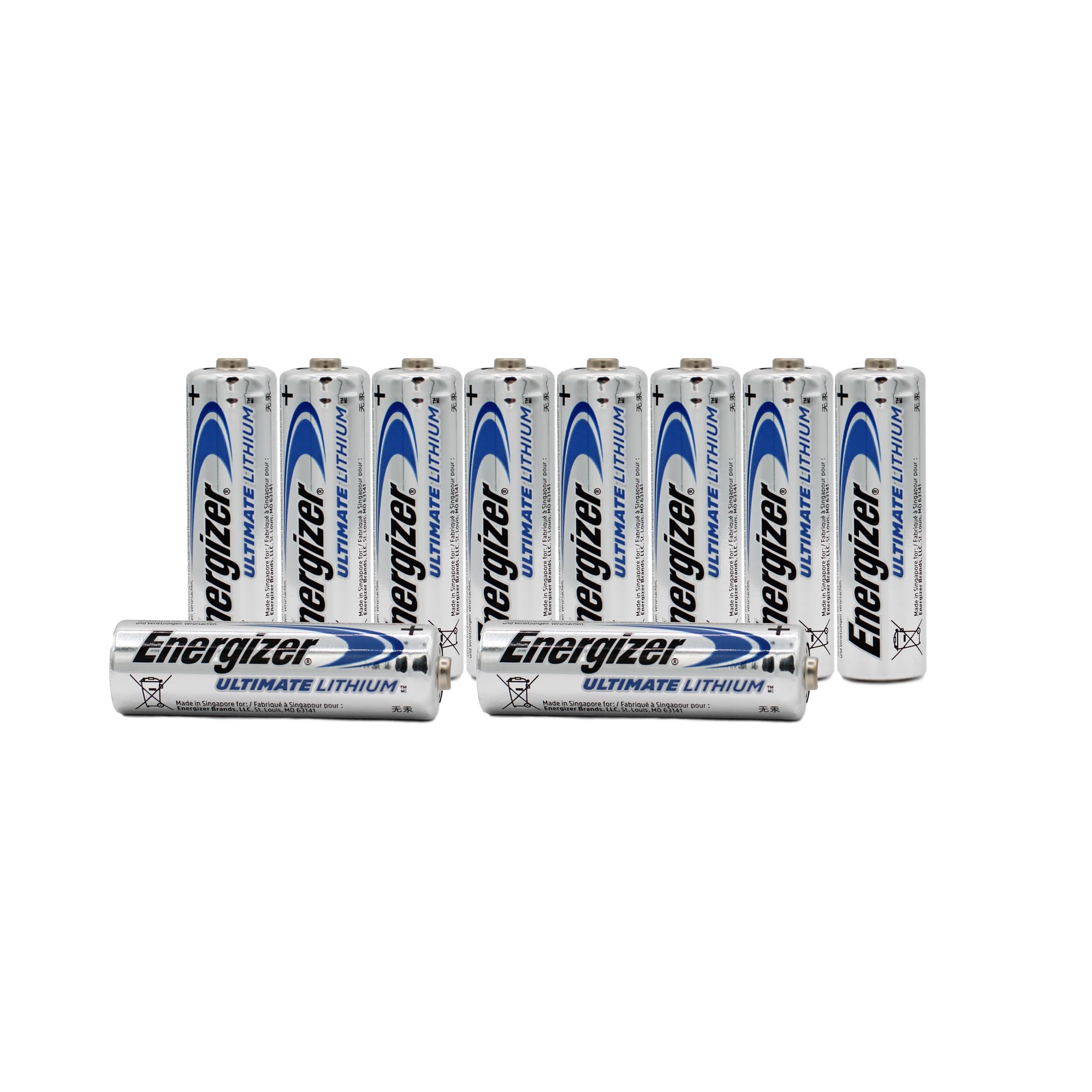Energizer Ultimate Lithium Pack - 10 Piles AA L91 Longue Durée pour Équipements à Haute Consommation - Plus Légers et 20