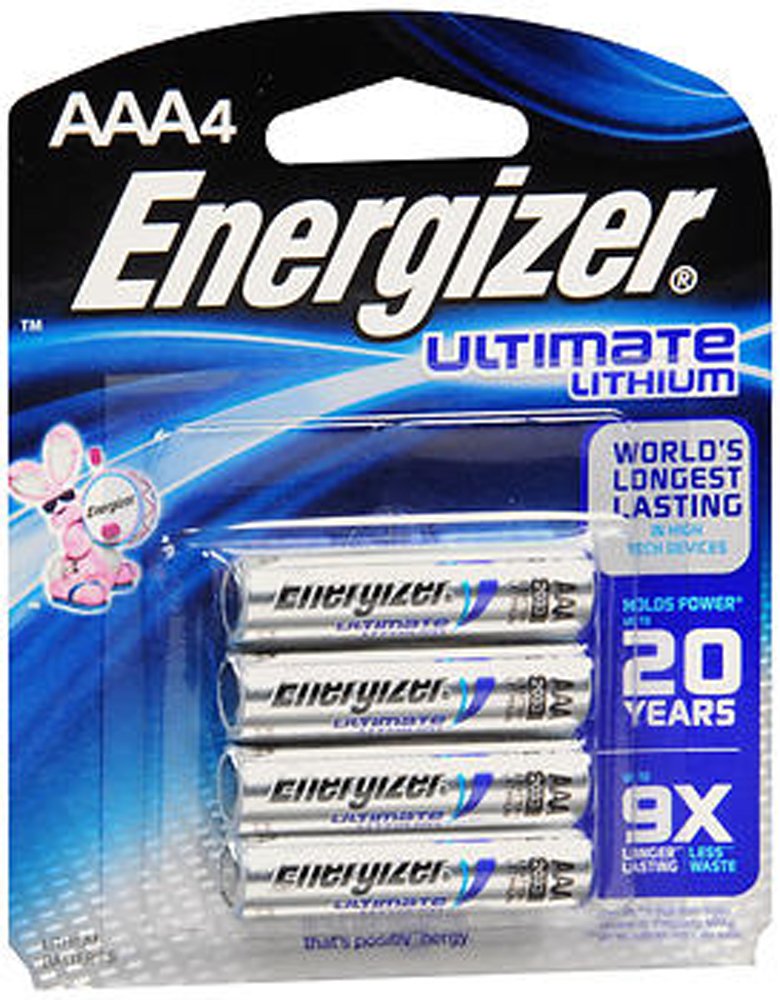 Énergiseur AAA Lithium 4 Pièces - Durabilité Supérieure - Appareils Électroniques - Stock de Réserve - Haute Puissance -
