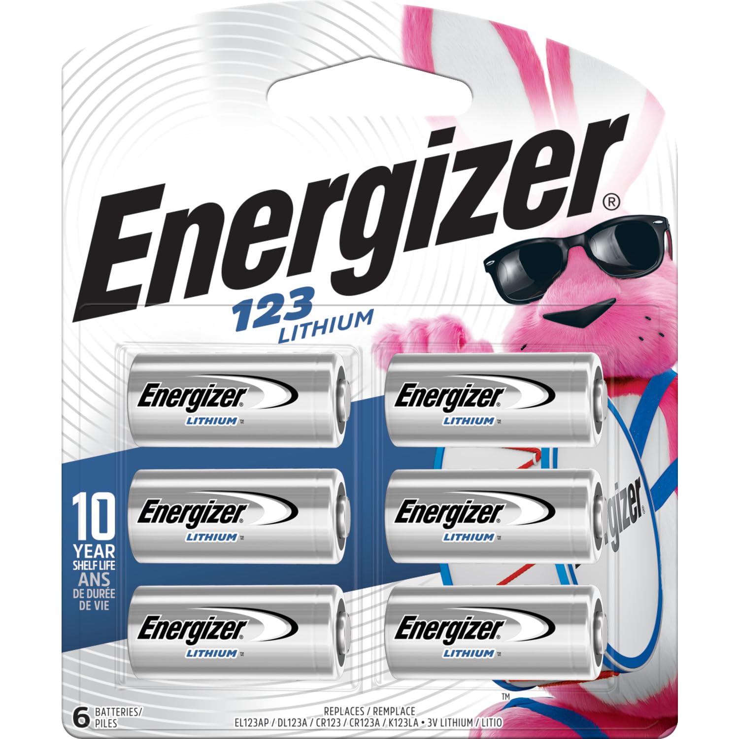 Energizer Ultimate Lithium 123 3v 6 Pack batterie pour tous les appareils sensitifs au chargeur haute tension usage dome